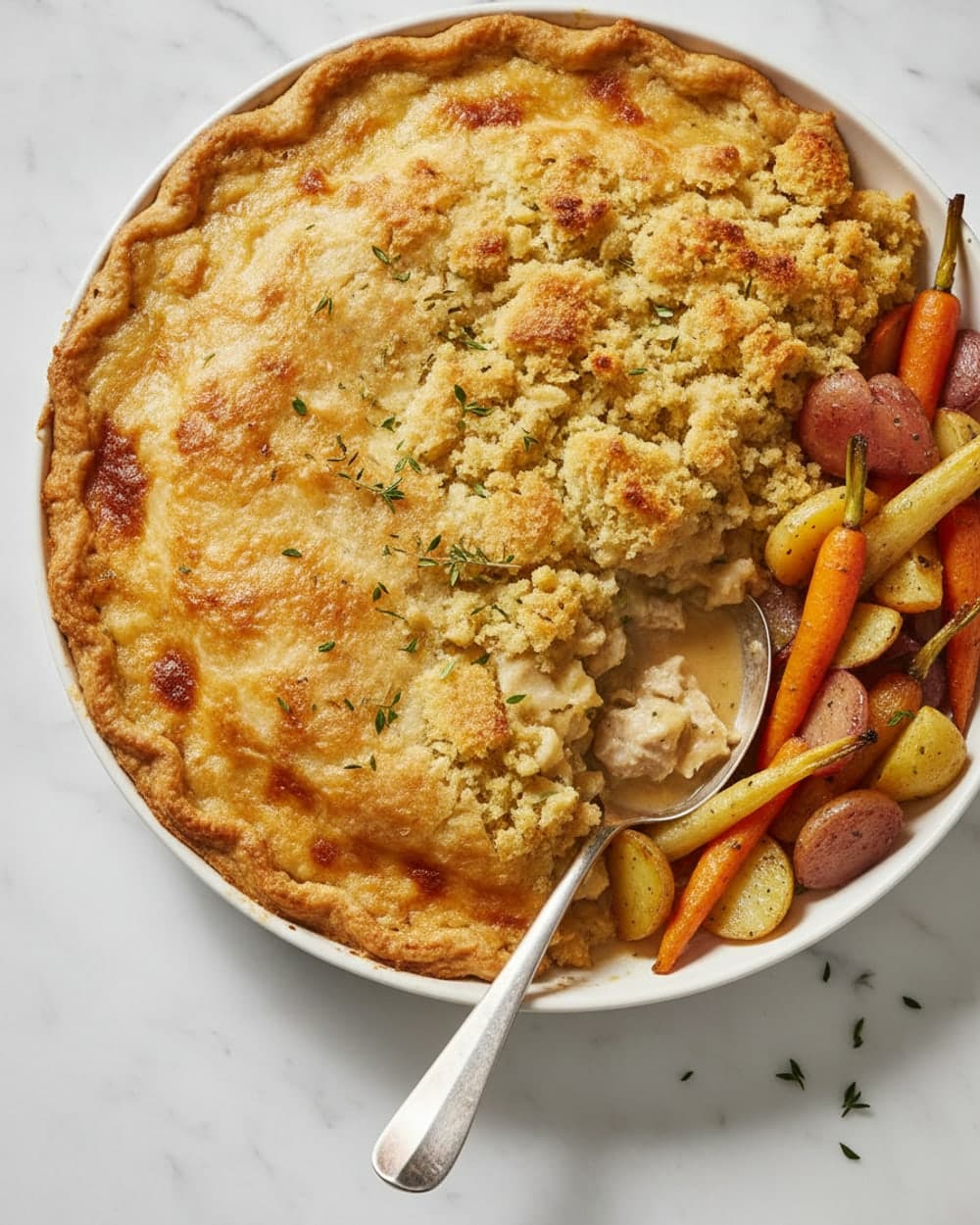45-Minute Pot Pie and Stuffing Chicken Casseroles
