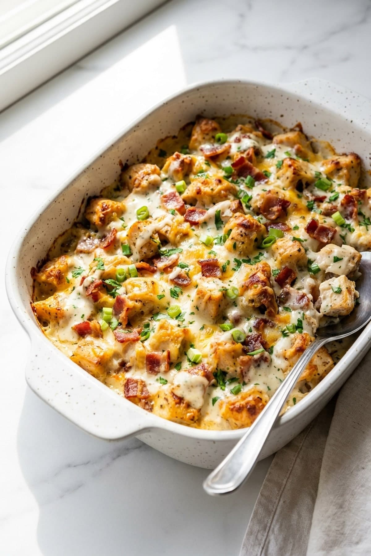 Chicken Bacon Ranch Casserole for Eight