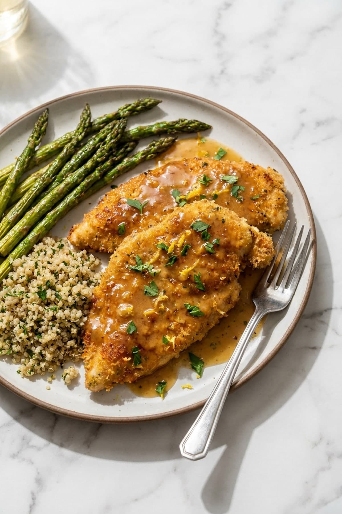 Baked Breaded Chicken Cutlets with Parmesan Crumbs