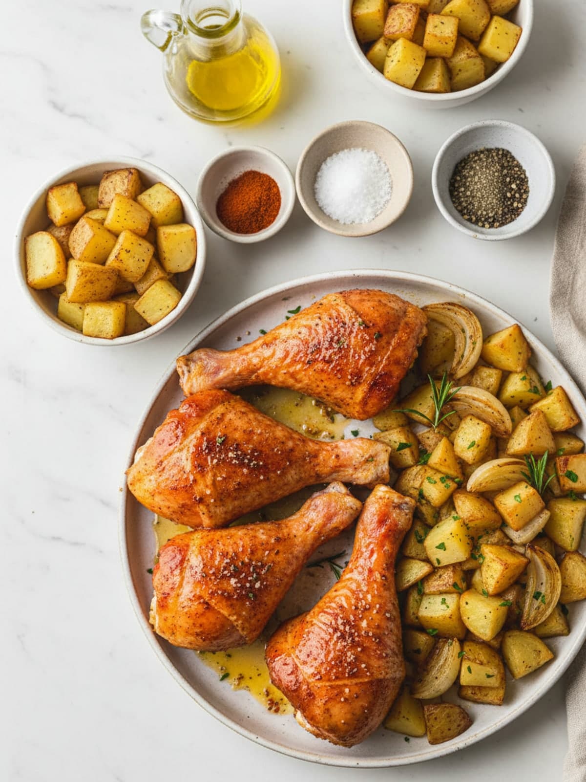 Ingredients for Baked Chicken Legs in the Oven with Paprika Skin