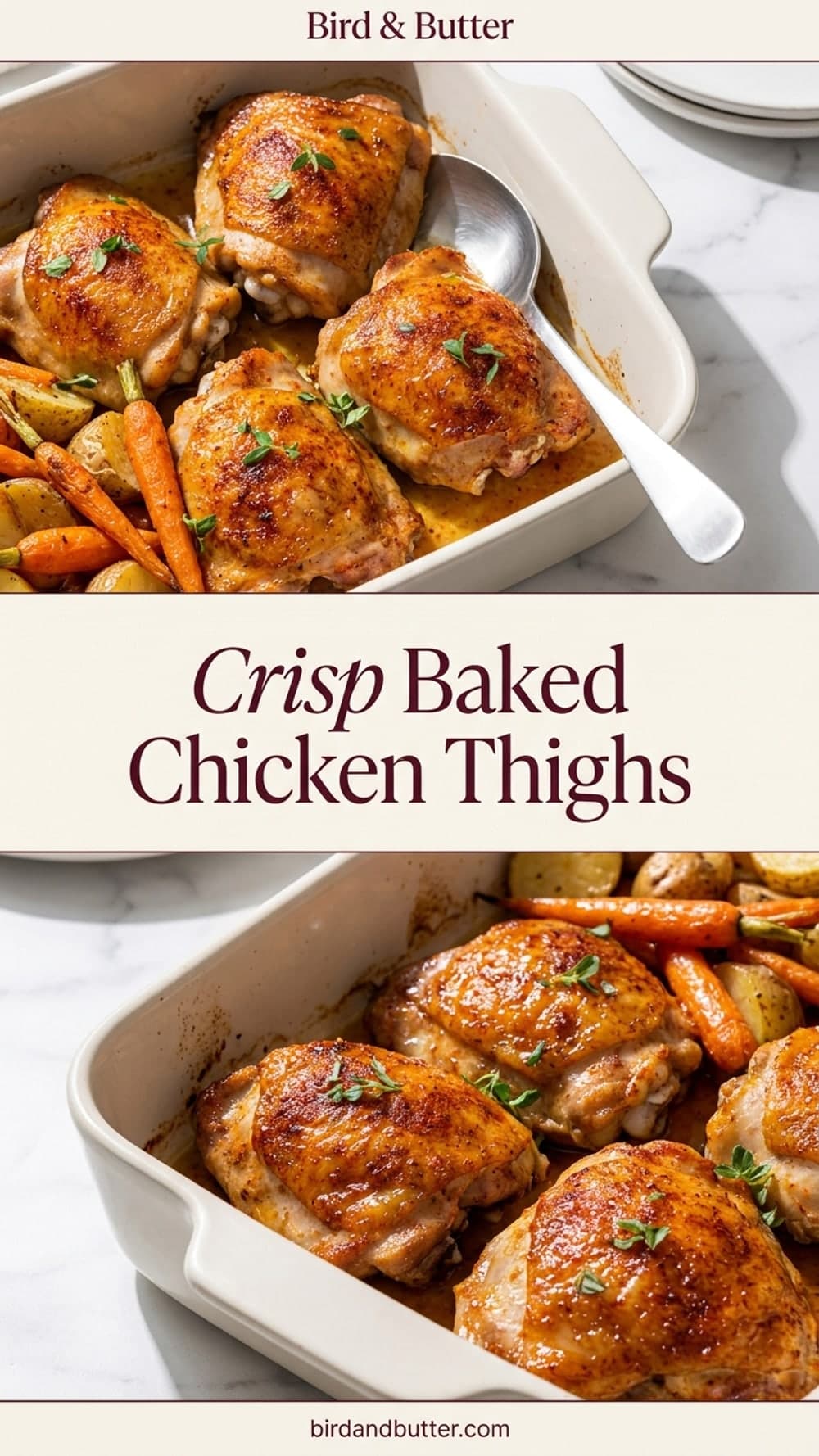 Crisp Baked Chicken Thighs