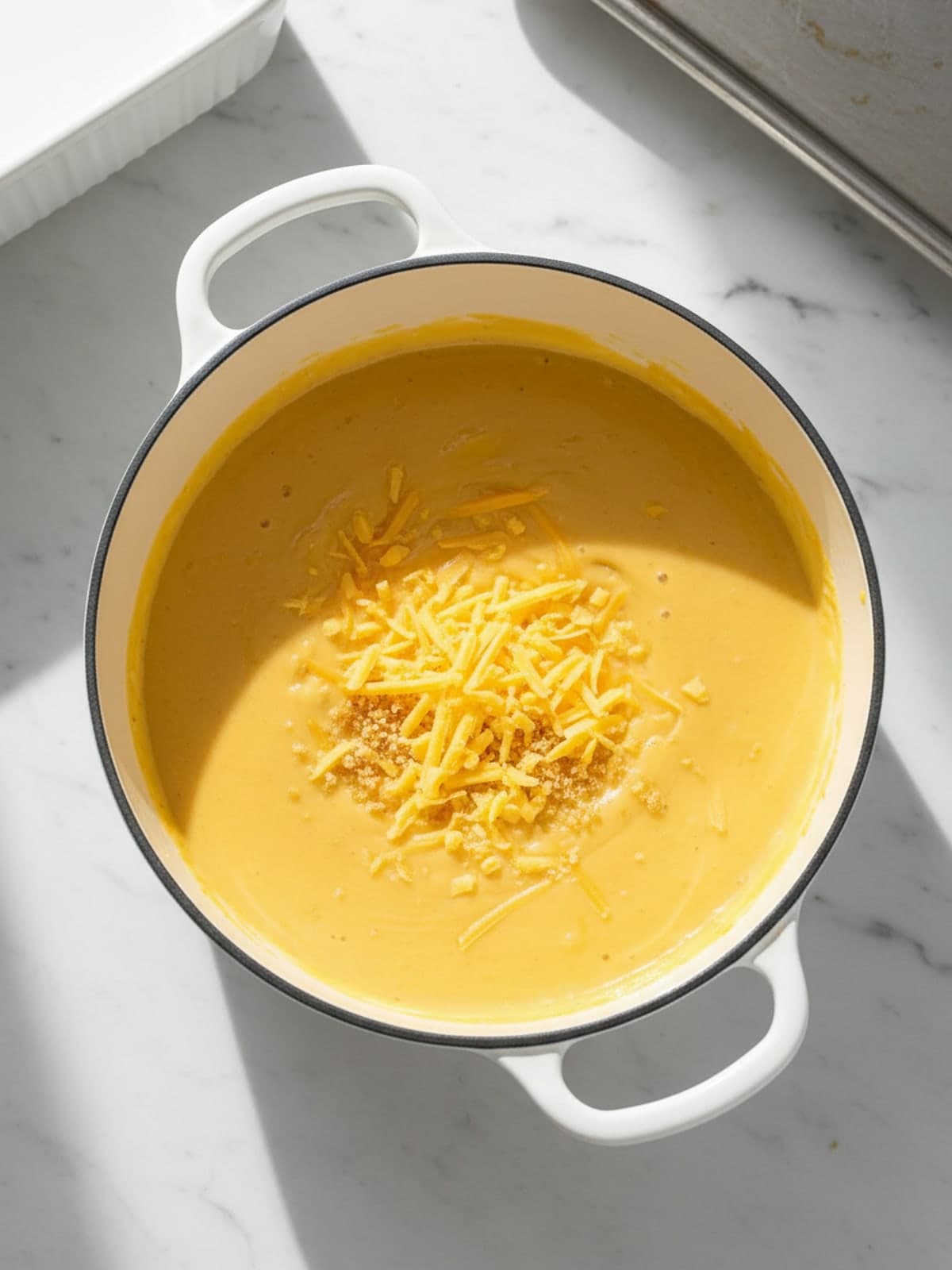 Chicken Broccoli Rice Cheese Casserole: Cook the cheese sauce