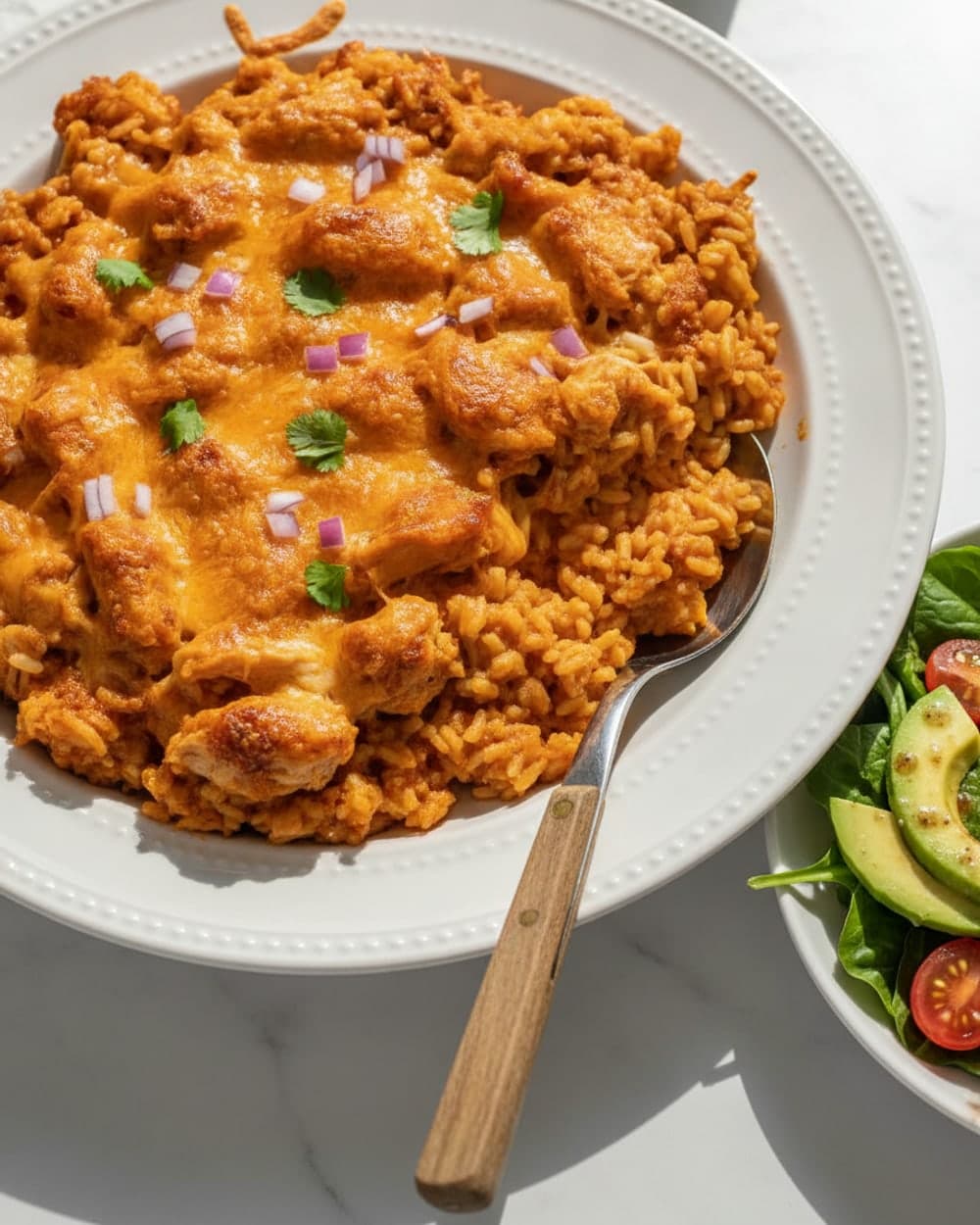 70-Minute Chicken Enchilada Rice Bake