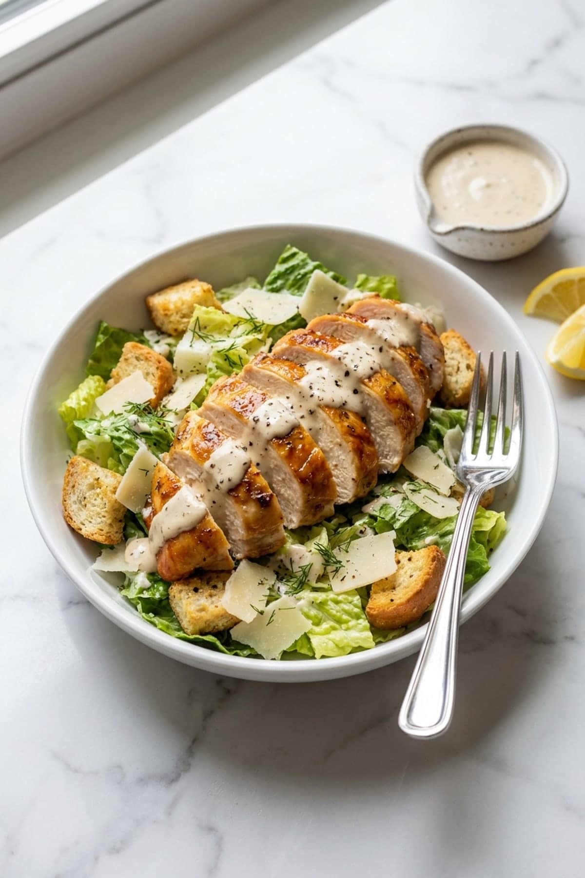 Chicken Caesar Salad with Rotisserie Chicken