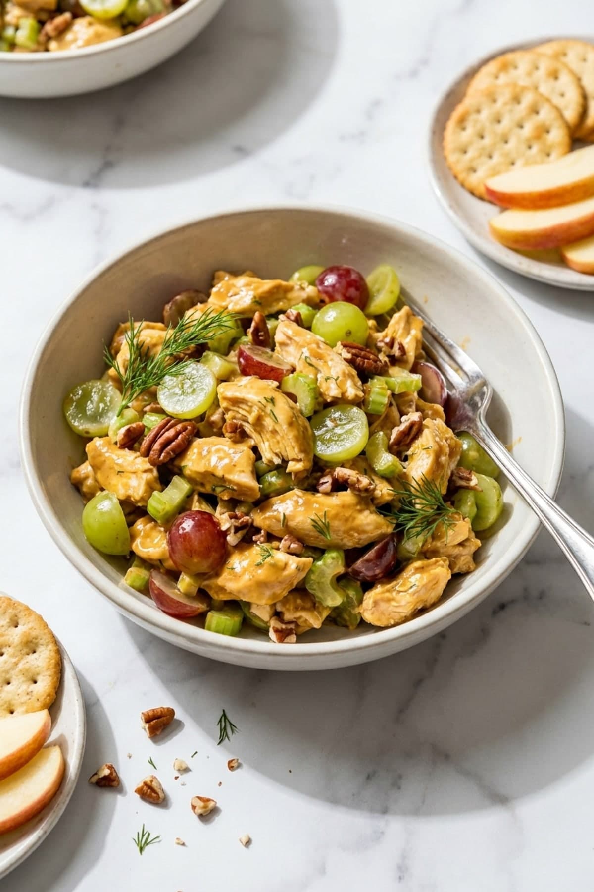 Chicken Salad Recipe with Grapes ready to serve