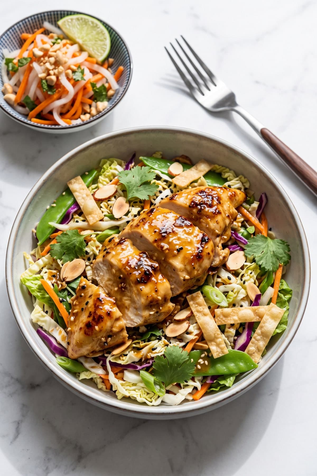 Chinese Chicken Salad with Crunchy Cabbage