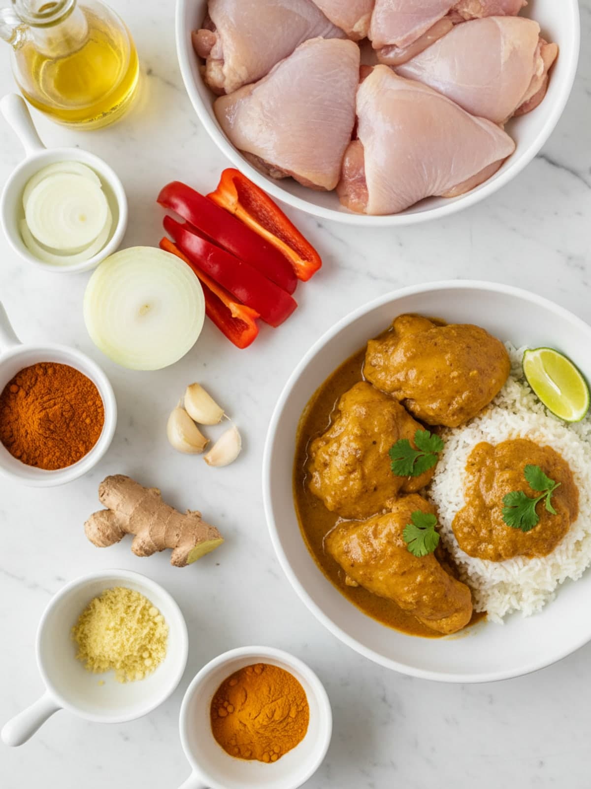 Ingredients for One-Pan Coconut Milk Chicken Curry