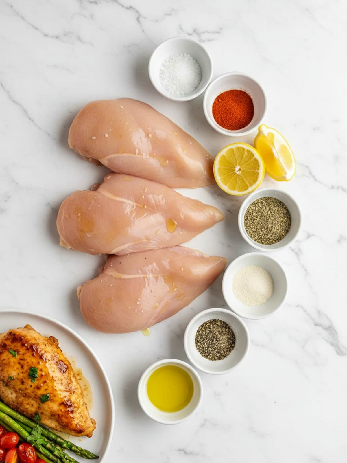 Ingredients for 20-Minute Oven Baked Chicken Breast