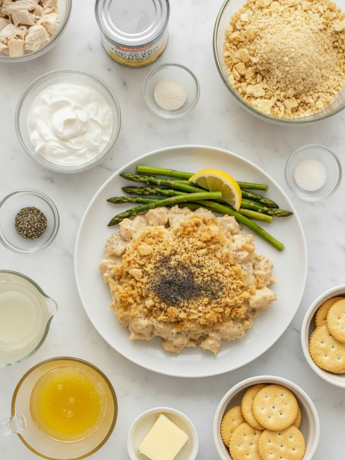 Ingredients for Poppyseed Chicken Casserole