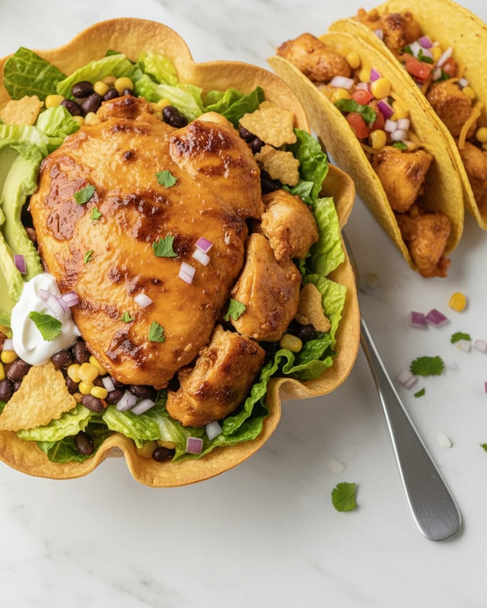 Warm Taco Salad and Tacos