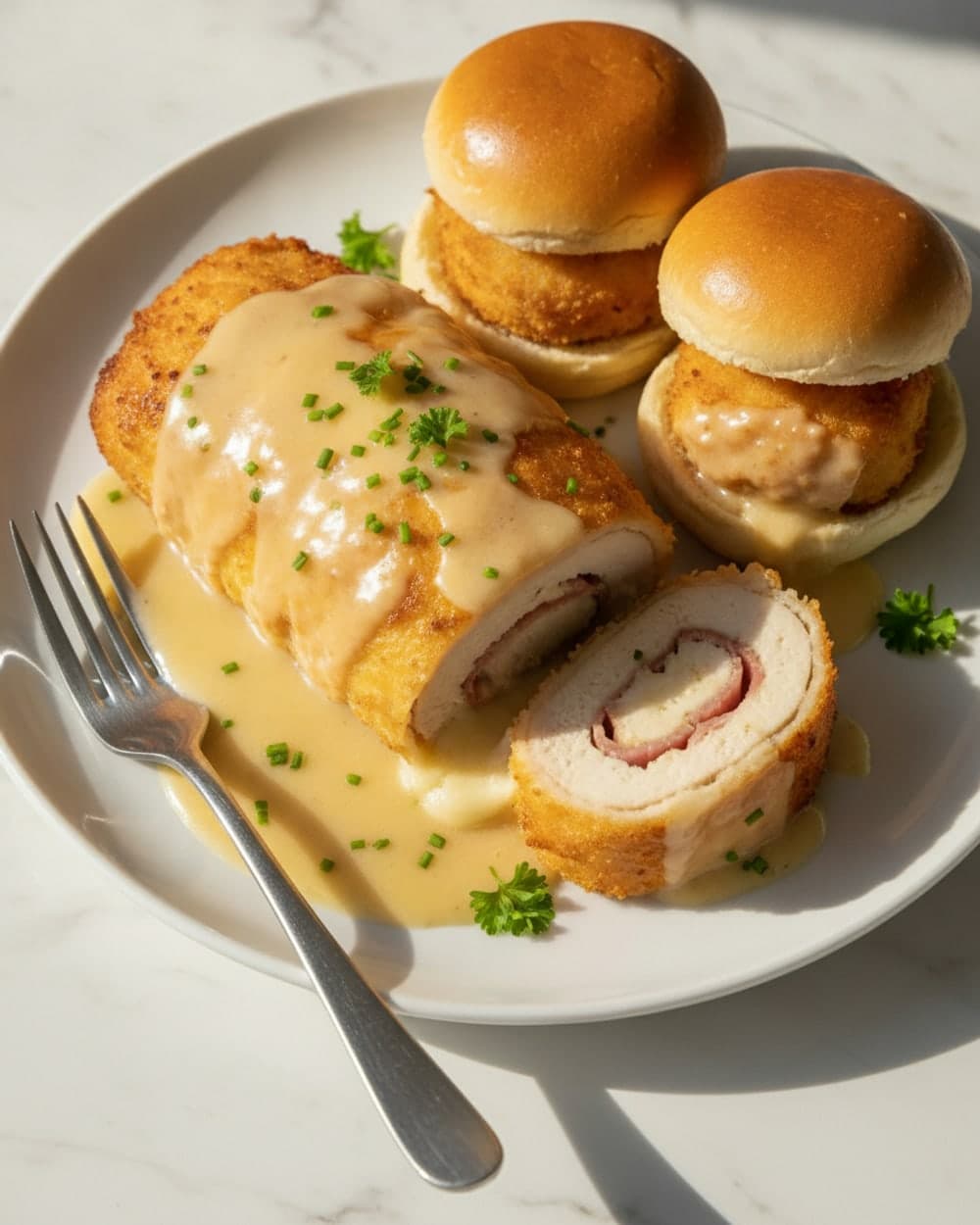 Cordon Bleu Bake and Sliders