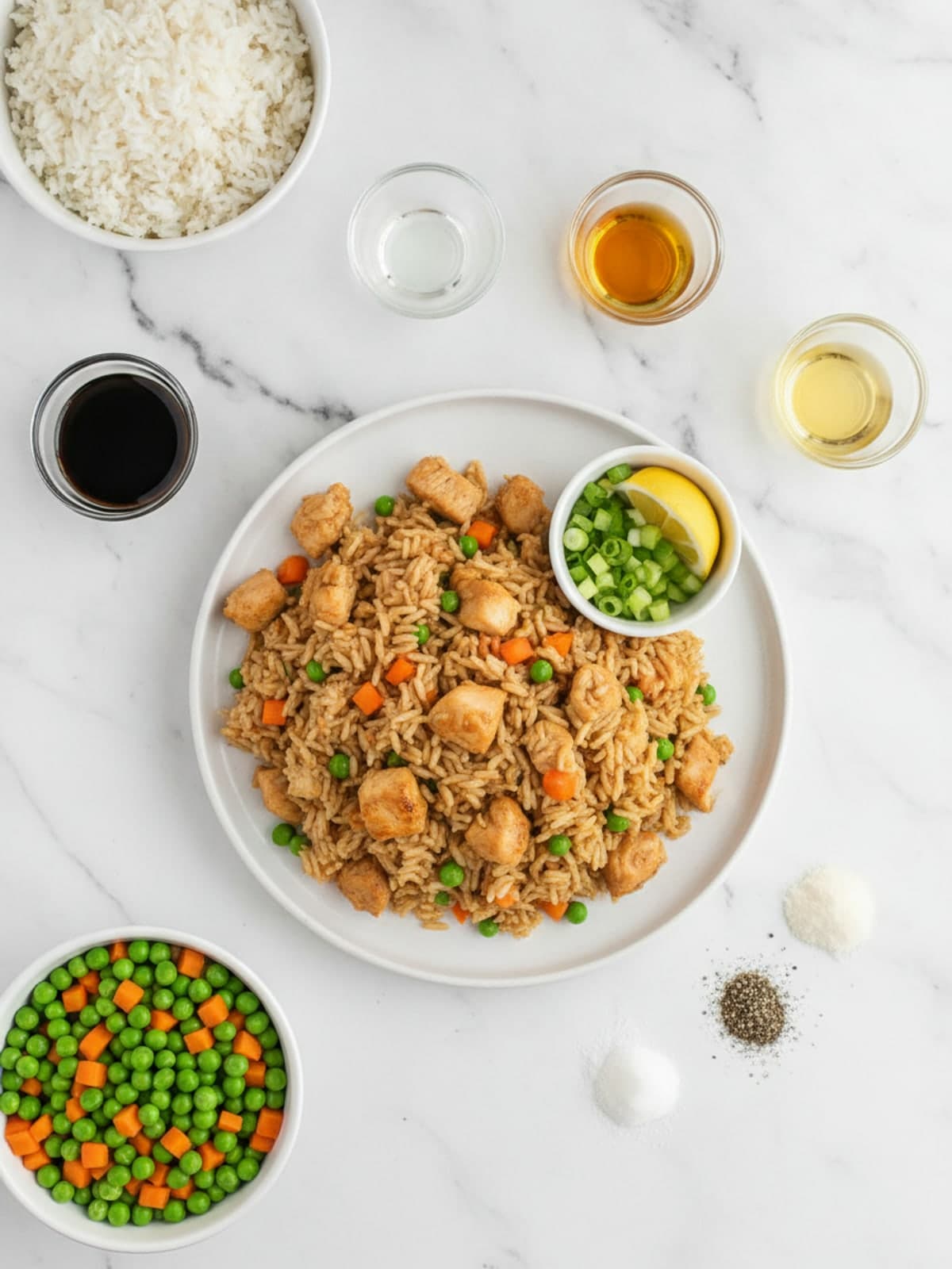 Ingredients for Sheet Pan Chicken Fried Rice