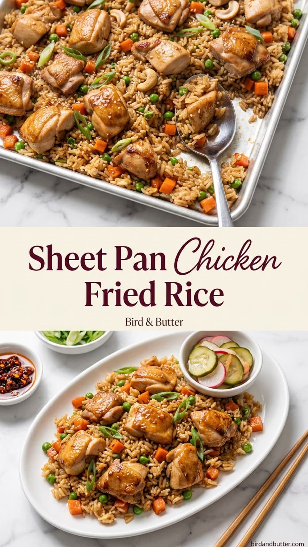Sheet Pan Chicken Fried Rice
