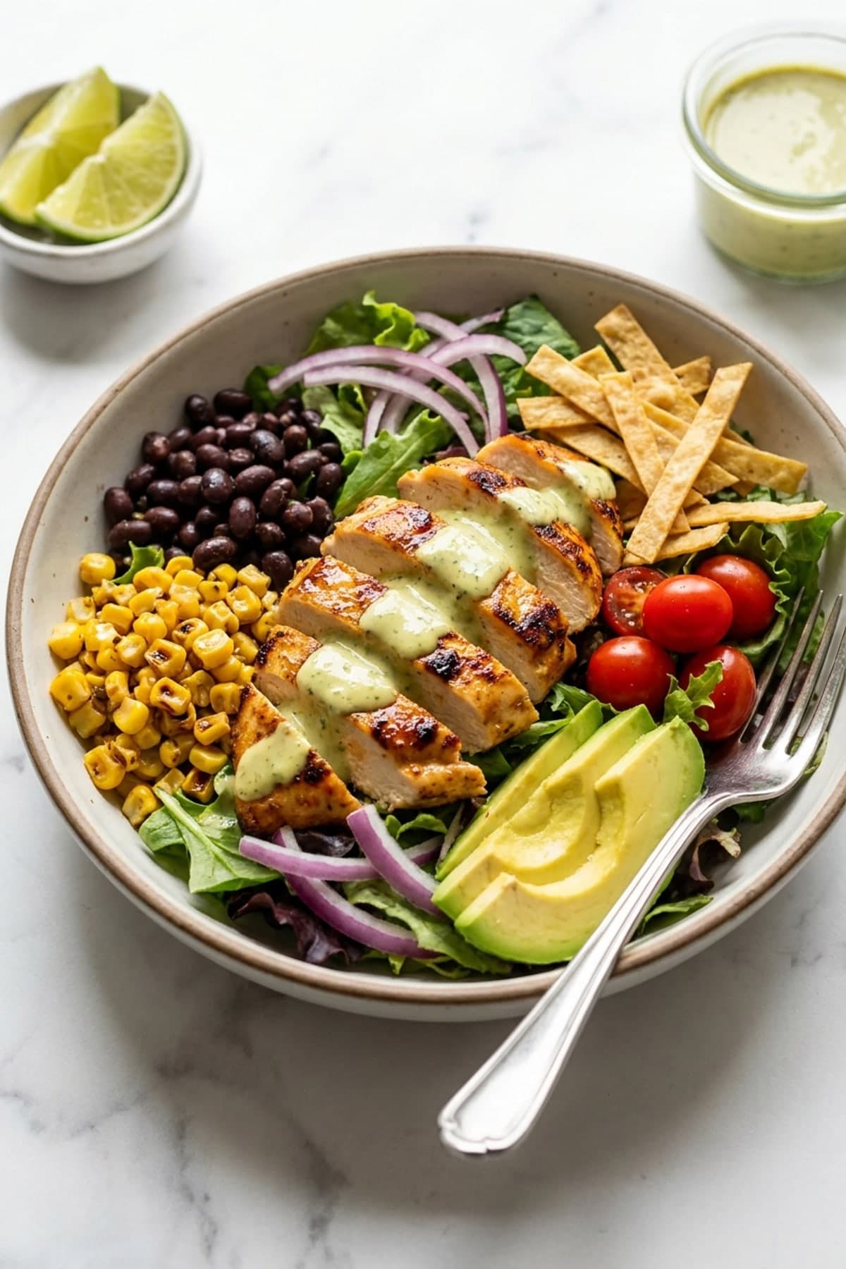 Southwest Chicken Salad with Creamy Lime Dressing
