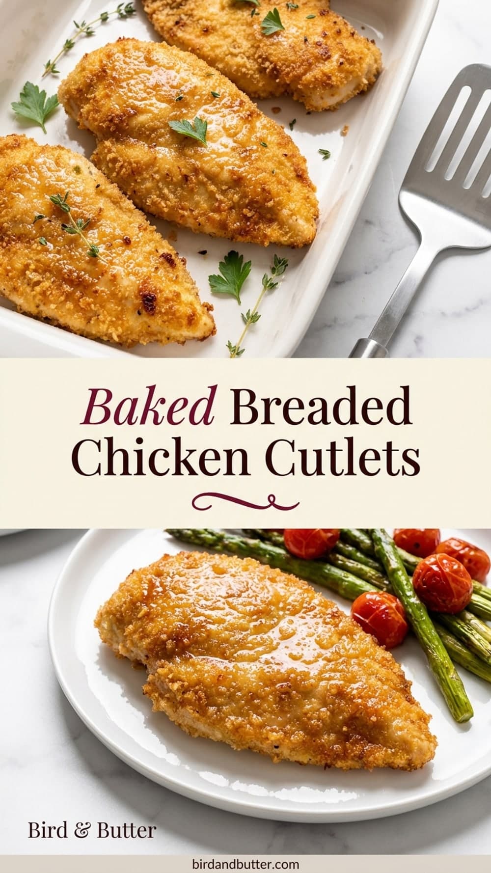 Baked Breaded Chicken Cutlets