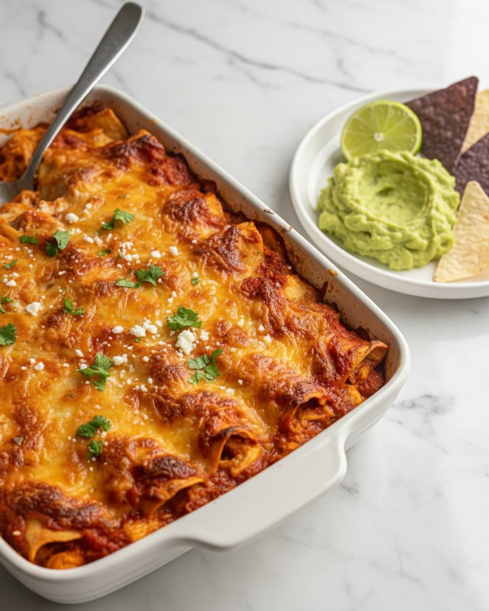 Chicken Enchilada Tortilla Casserole