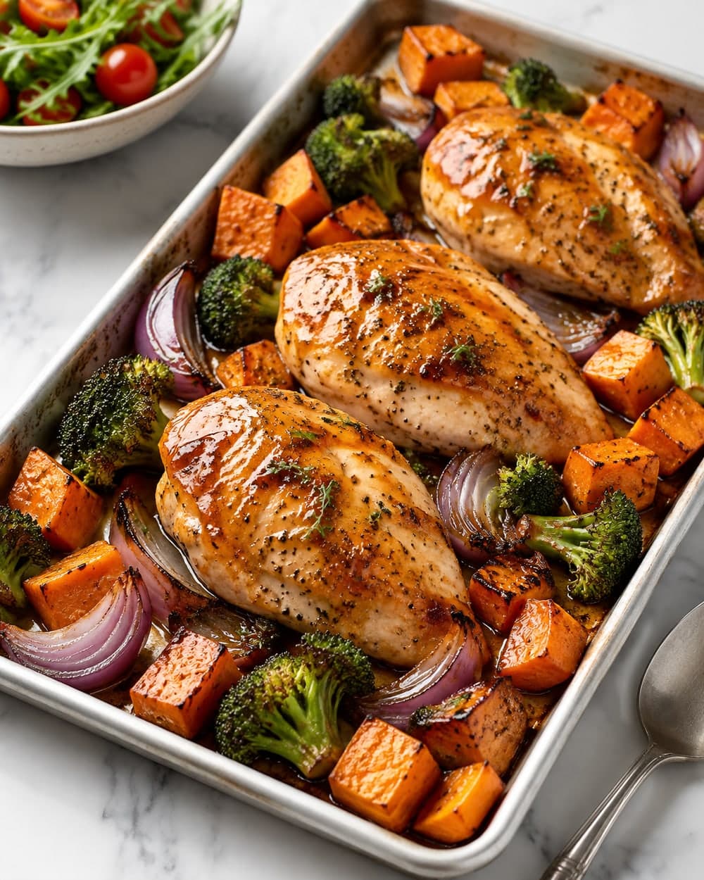 Sheet Pan Chicken Breast with Sweet Potatoes