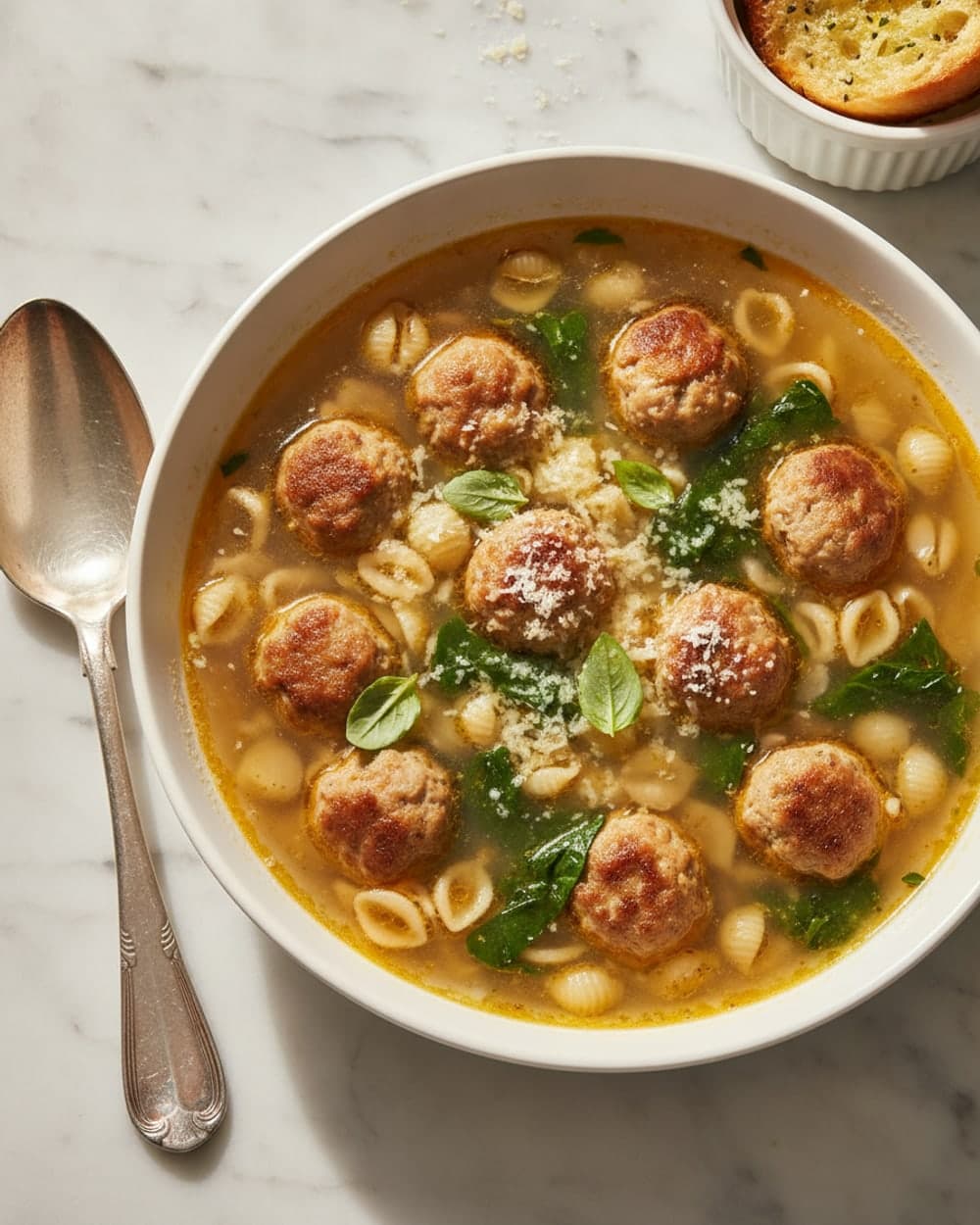 Chicken Breast Parmesan Meatball Soup