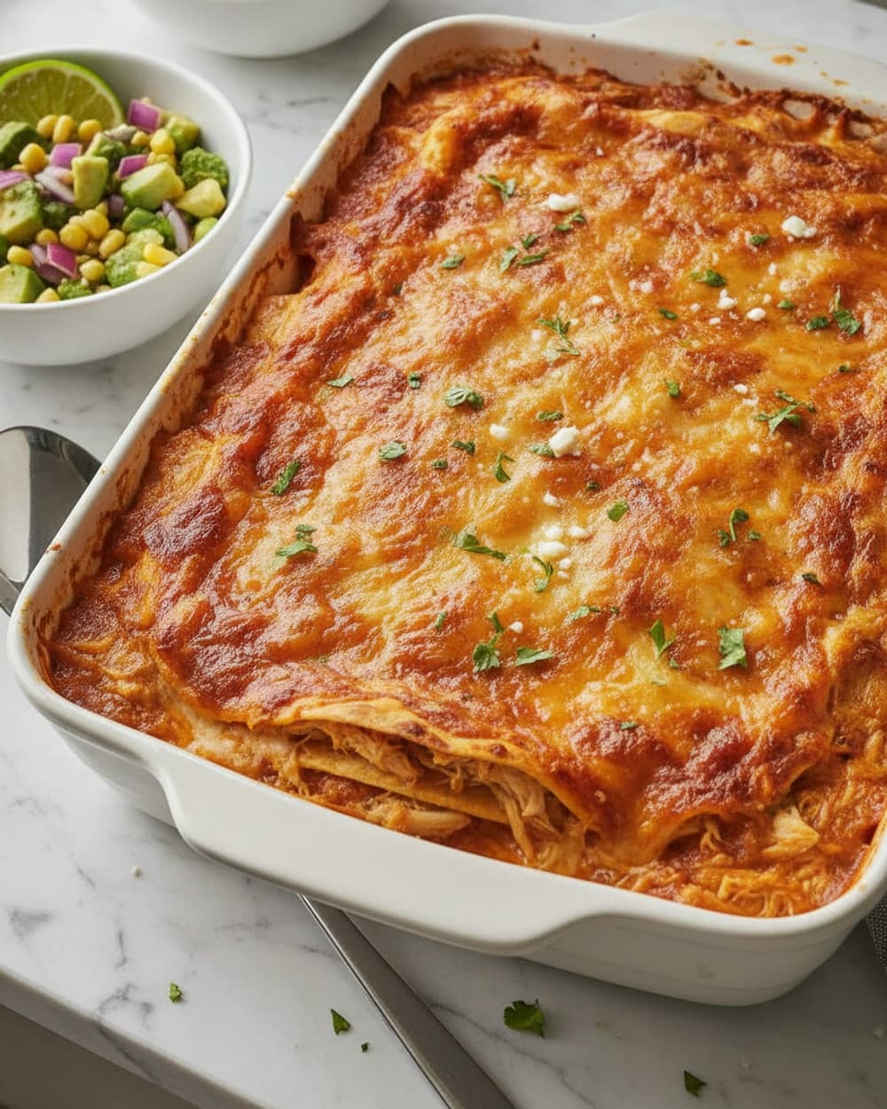 Layered Mexican Chicken Casserole