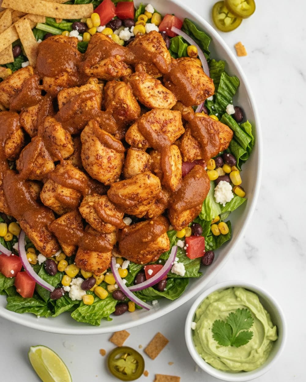 Warm Chicken Taco Salad