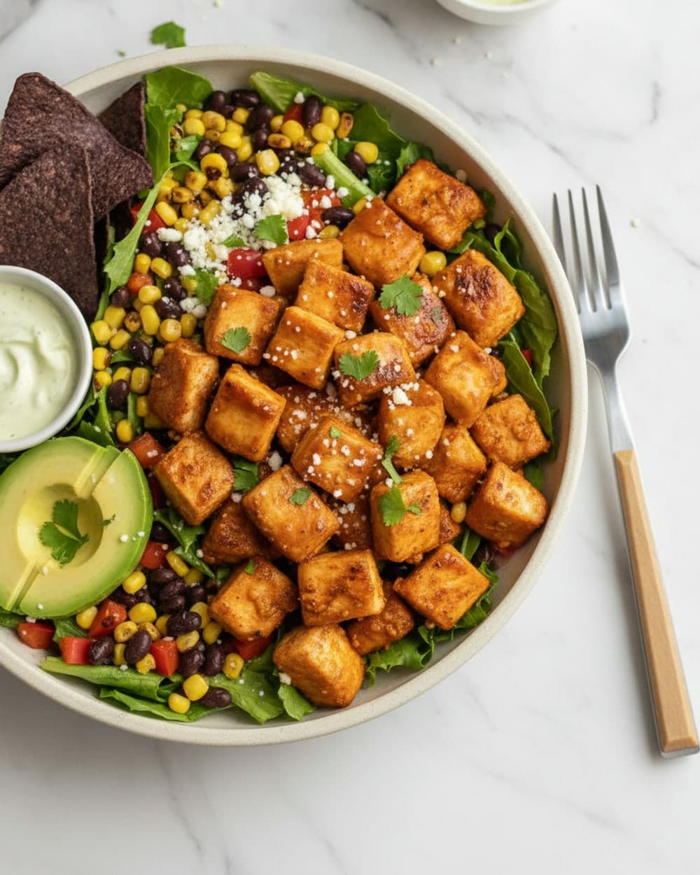 Southwest Chicken Salad Bowls