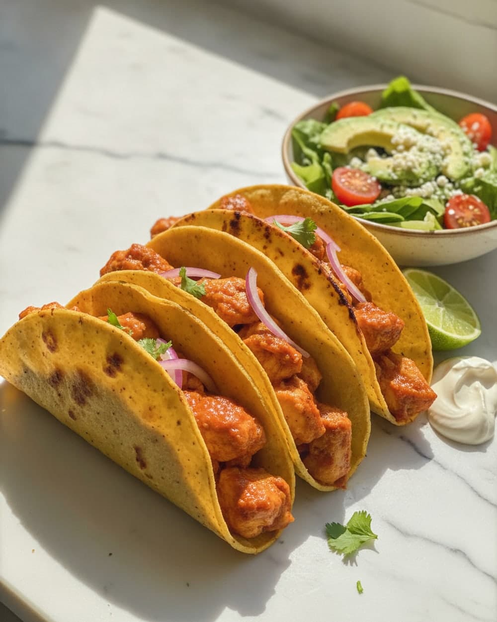 Crisp Baked Chicken Tacos