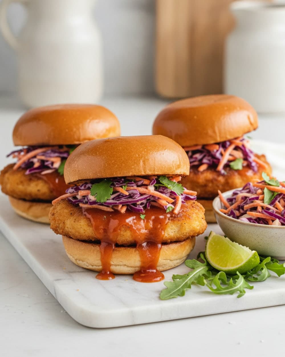 Chicken Sliders with Tangy Slaw