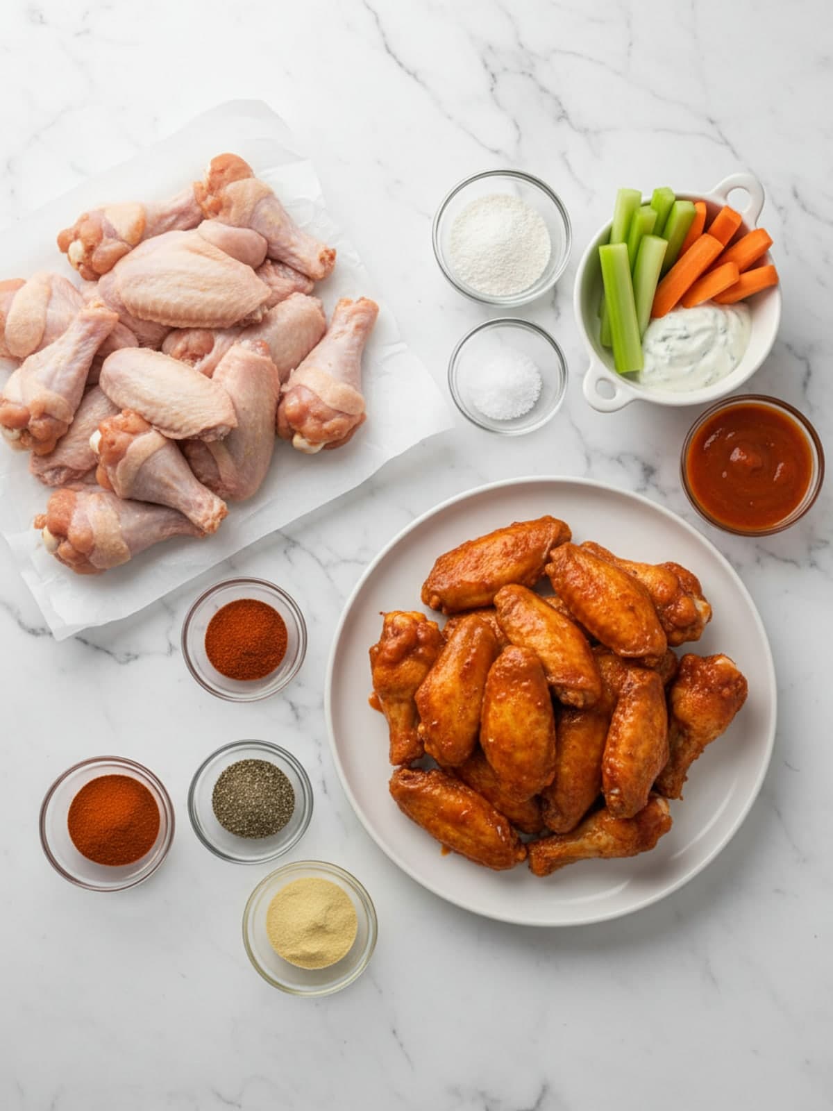 Ingredients for Crispy Baked Chicken Wings