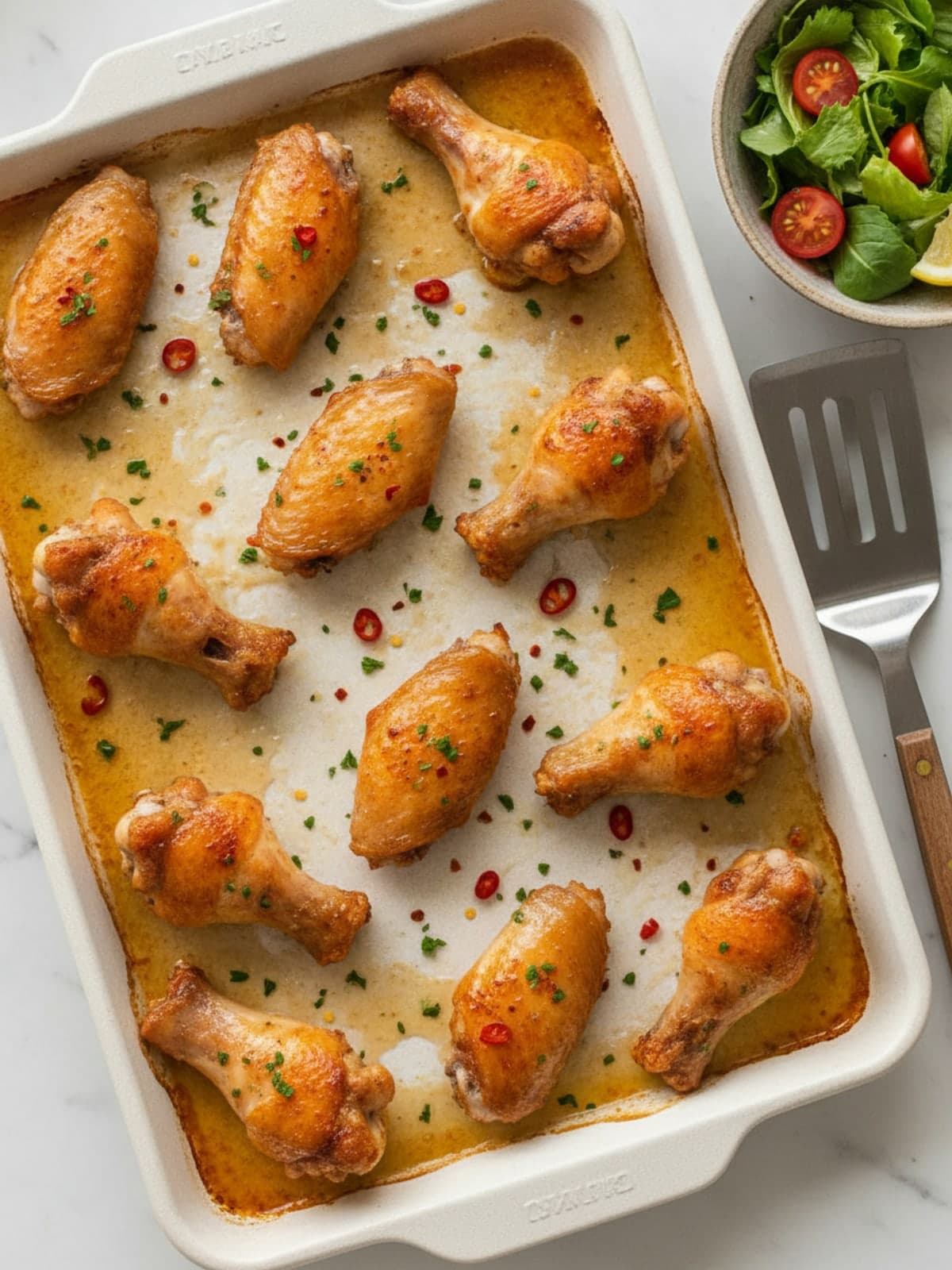 Crispy Baked Chicken Wings: Arrange the wings