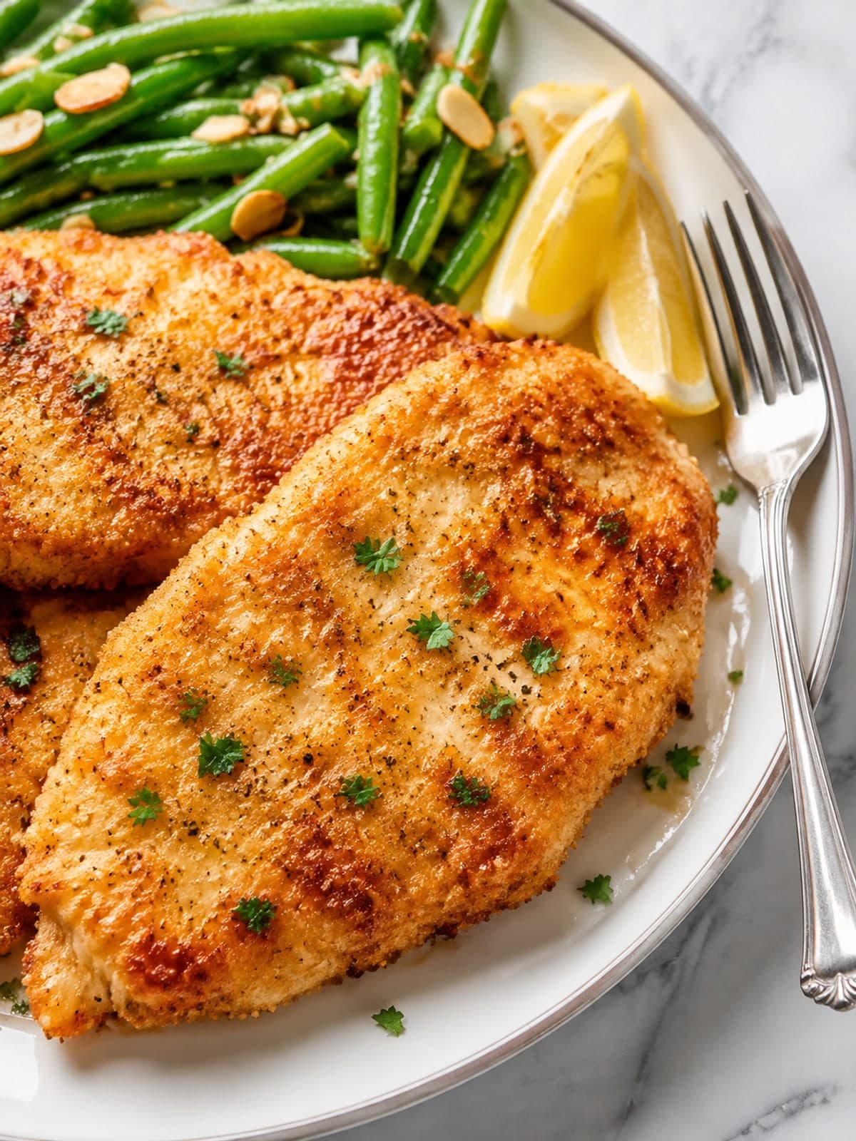 Gluten Free Chicken Cutlets with Almond Flour Crust: Coat the cutlets