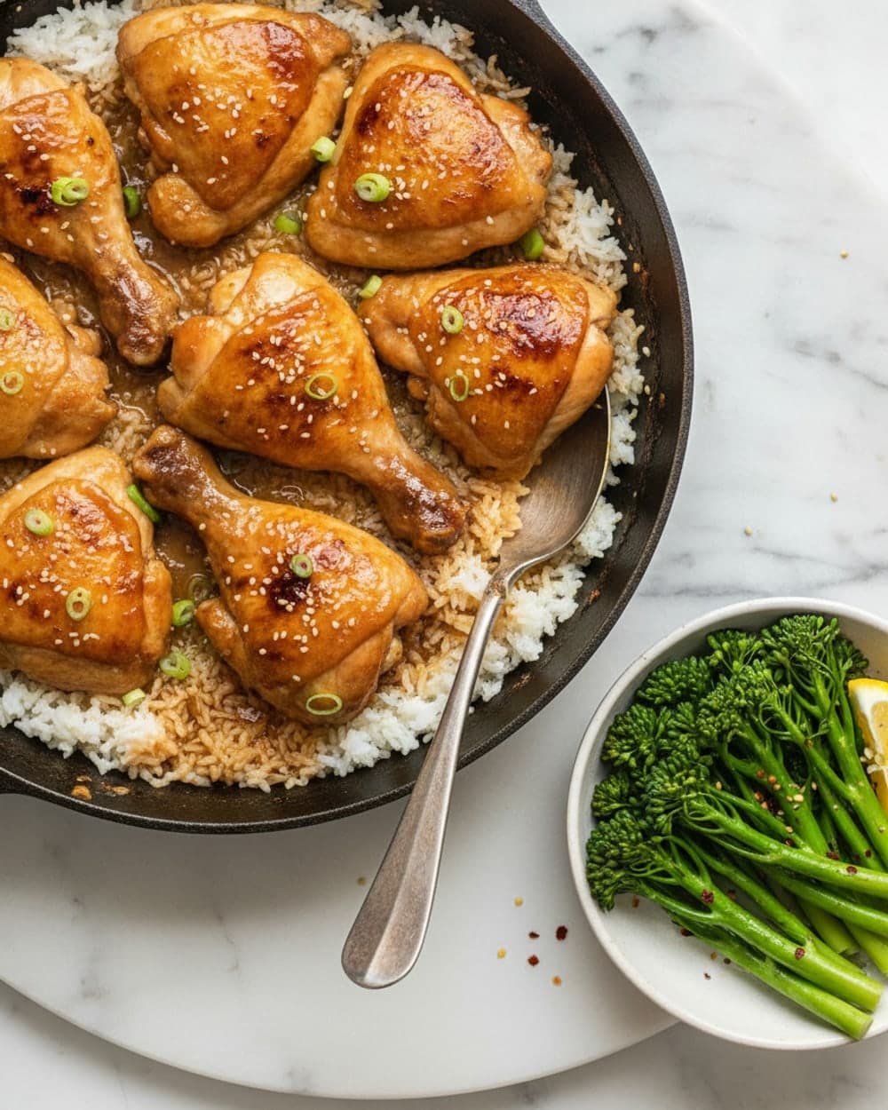 Sticky Chicken Rice Skillet