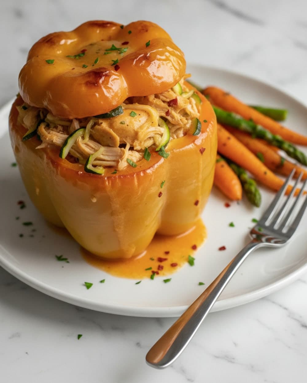 Chicken Zucchini Stuffed Peppers