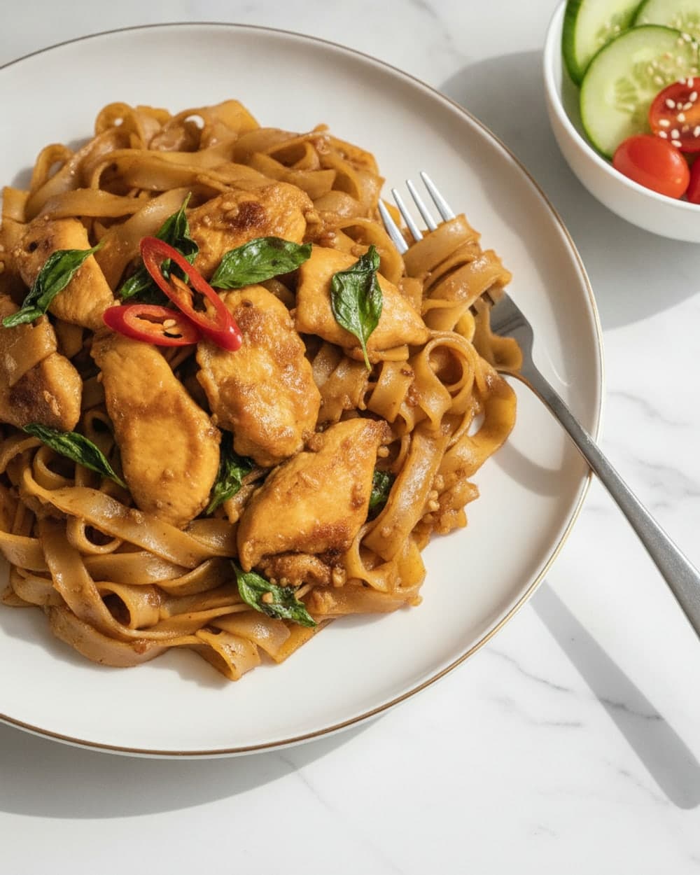 Thai Basil Chicken Noodles