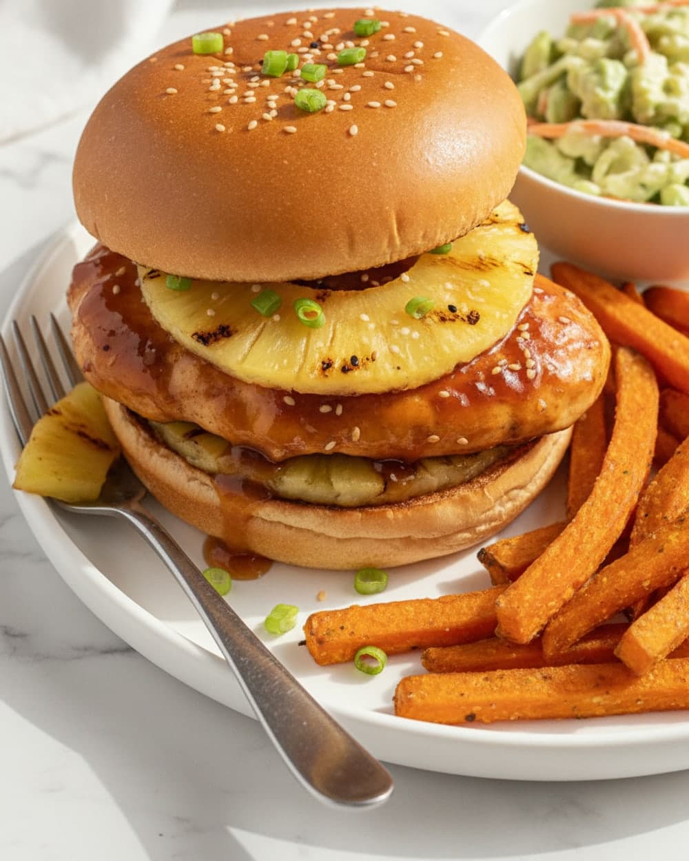 Chicken Teriyaki Pineapple Burgers