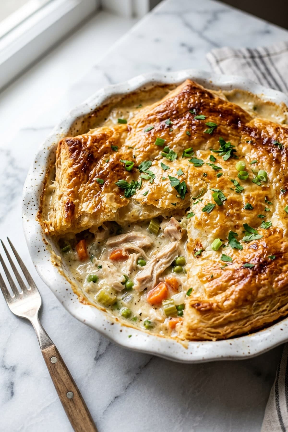 Chicken Pot Pie Casserole: Feeds 4, Keeps 4 Days