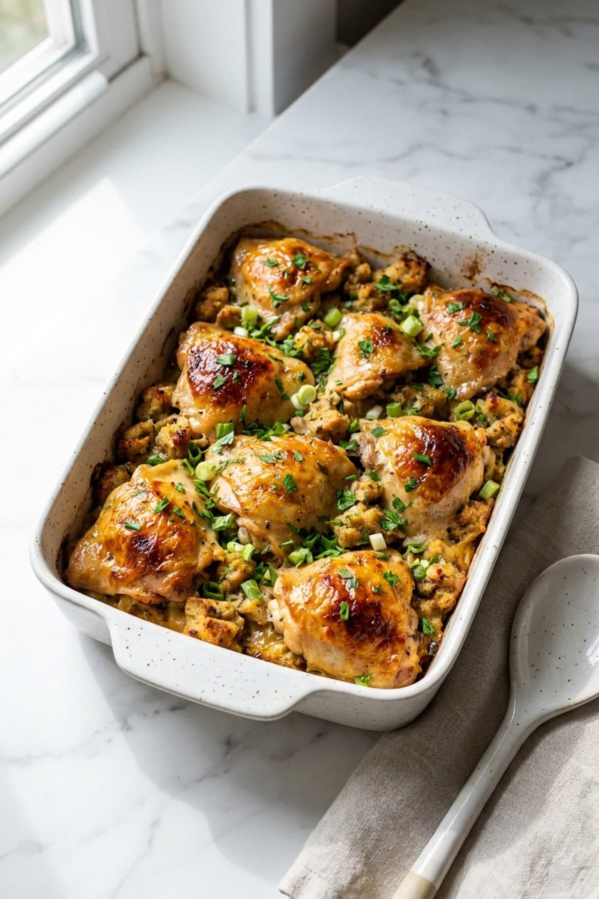 Chicken Stuffing Casserole for Make-Ahead Dinners